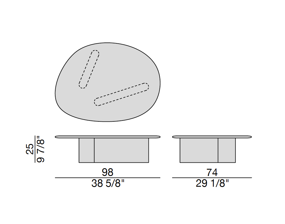 Coffeetable Calisto h25 - Showroom Piece 25 % off