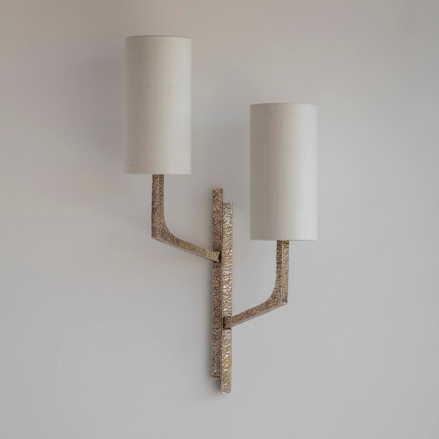 Pedicel Wall Light in Solid Bronze