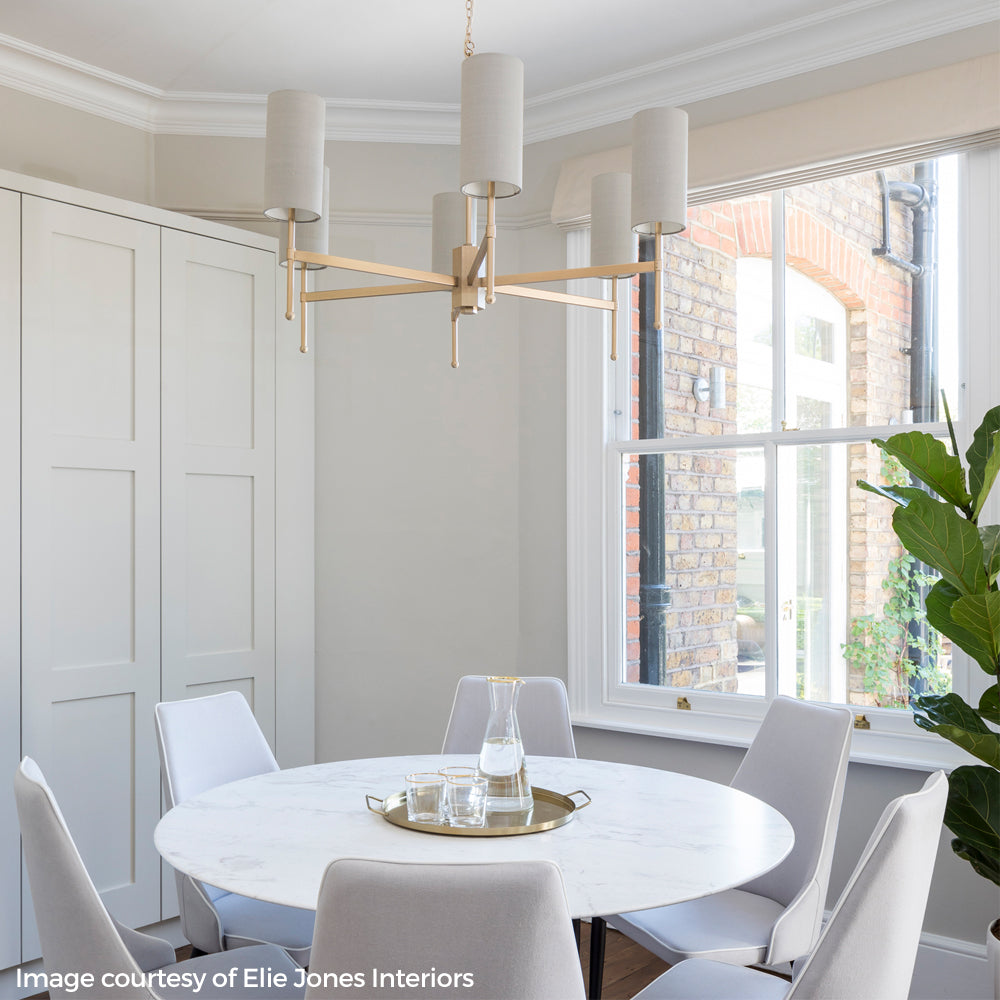 Stem Chandelier with Silk
