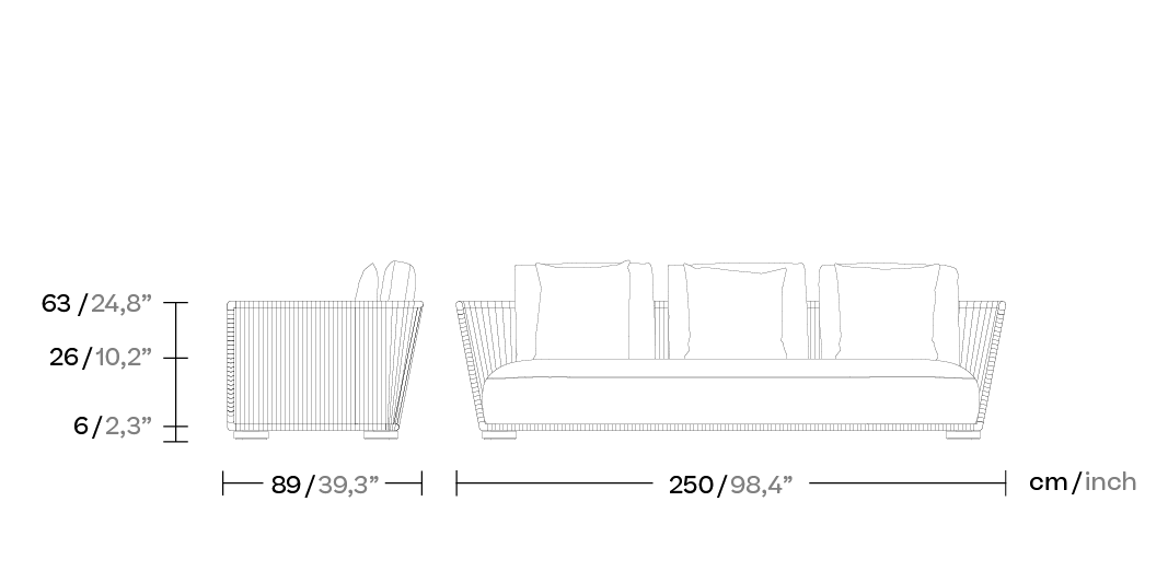 Grand Bitta 3 Seater Sofa