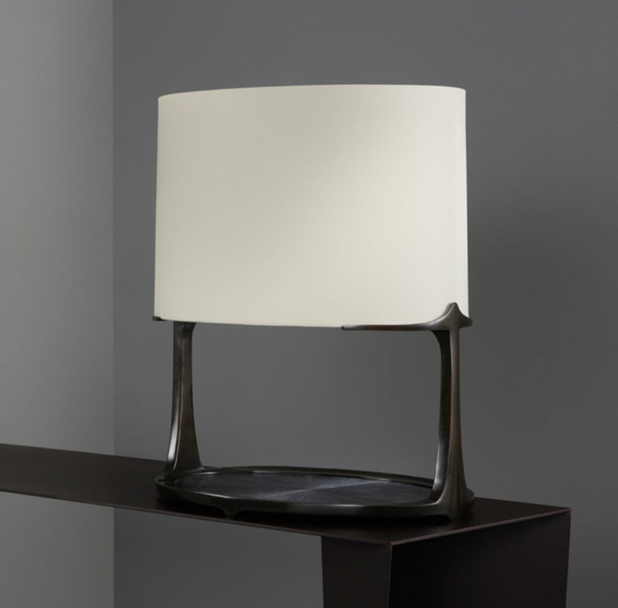 Inlet Table Lamp 
Ebony Straw