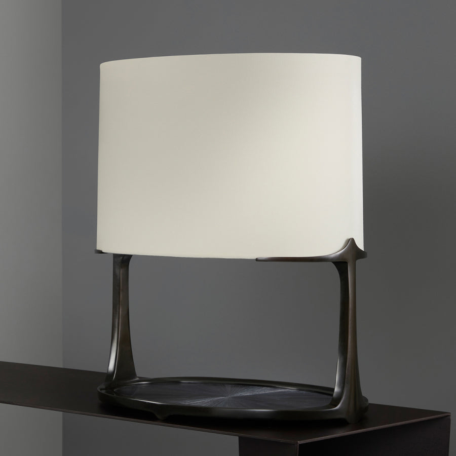 Inlet Table Lamp 
Ebony Straw