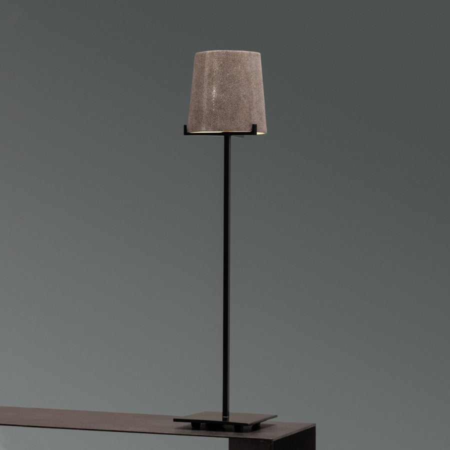 Stem Table Lamp Dark, Natural Chocolate Shagreen