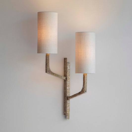 Pedicel Wall Light in Solid Bronze