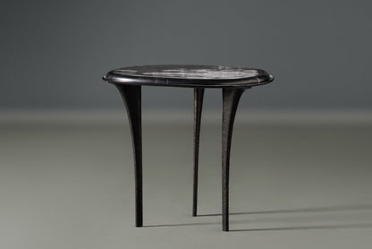 Quill Side Tables - Black Marble