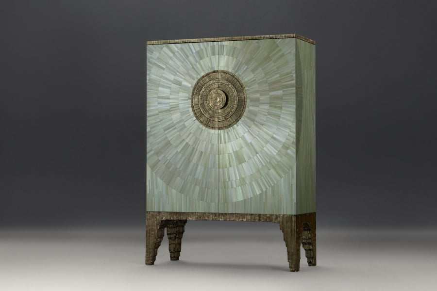 Amadeo Cabinet 
Celadon Straw