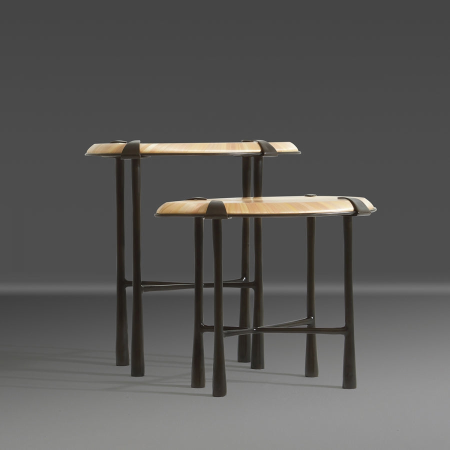 Drop Side Tables - Beechwood Straw