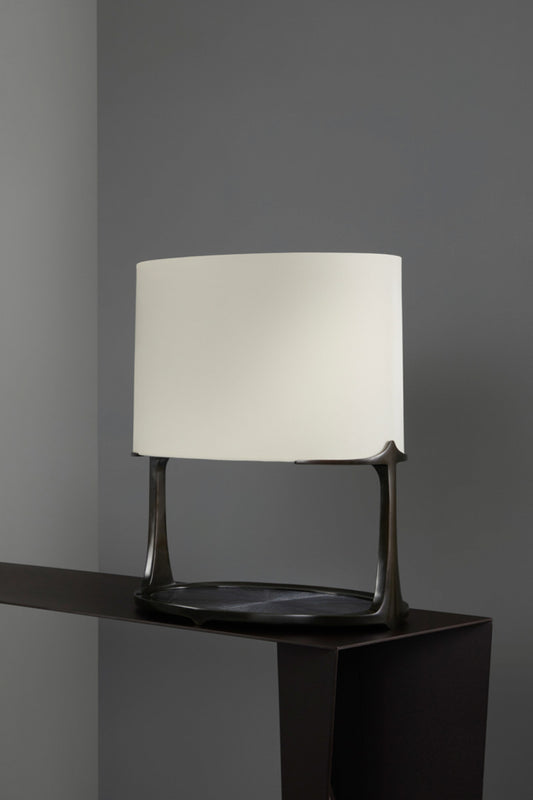 Inlet Table Lamp 
Ebony Straw