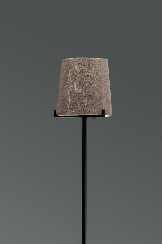 Stem Table Lamp Dark, Natural Chocolate Shagreen